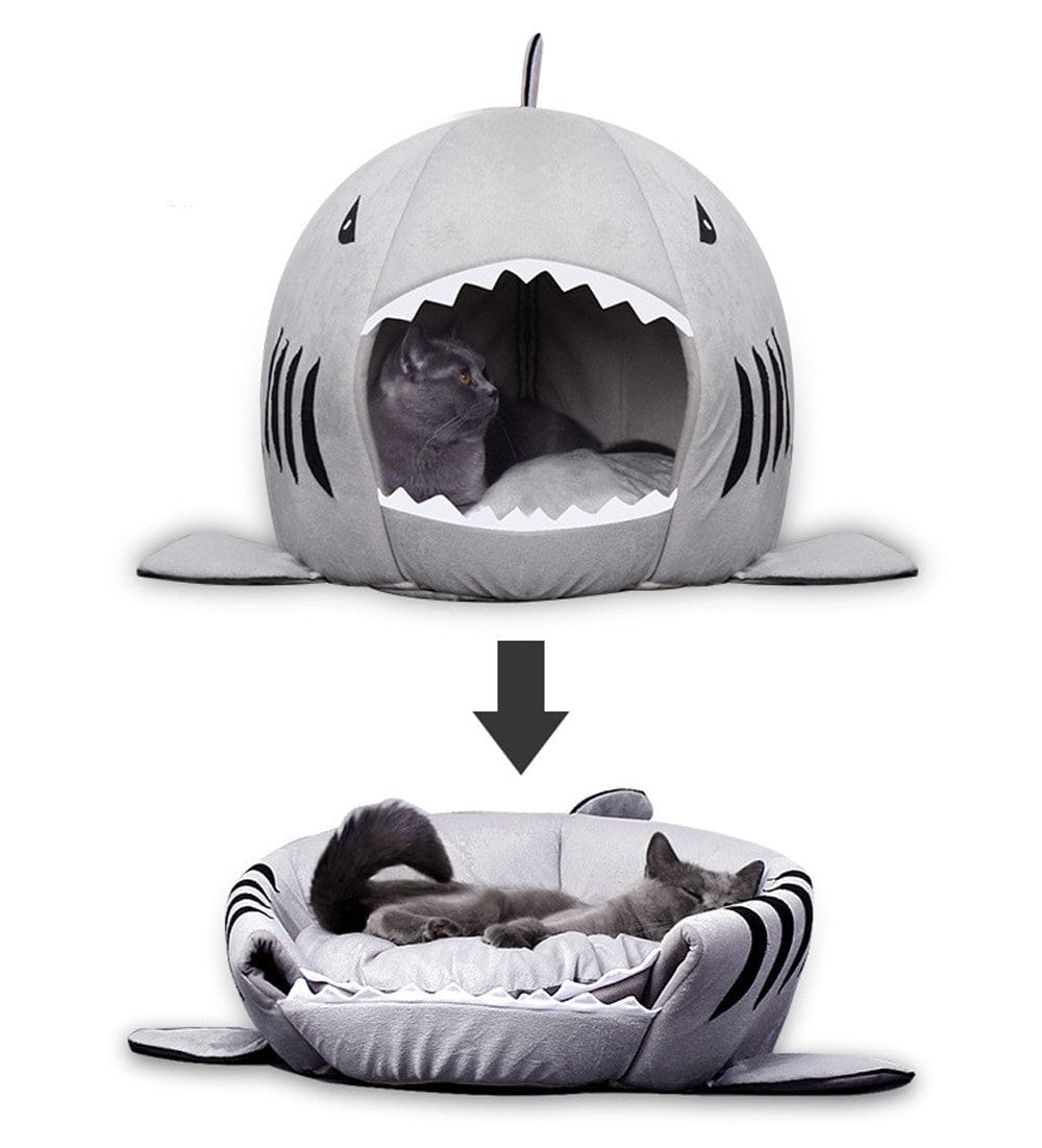 Sharky - das weiche Kuschelbett in Haiform für Hunde und Katzen