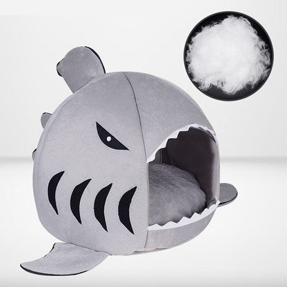 Sharky - das weiche Kuschelbett in Haiform für Hunde und Katzen