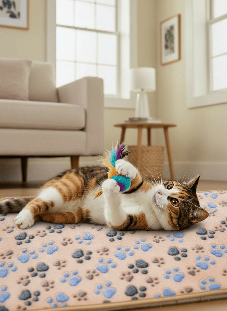 4Pfotenliebe Shop Katze CozyTails Flauschdecke – kuschelige Haustierdecke für Hunde & Katzen