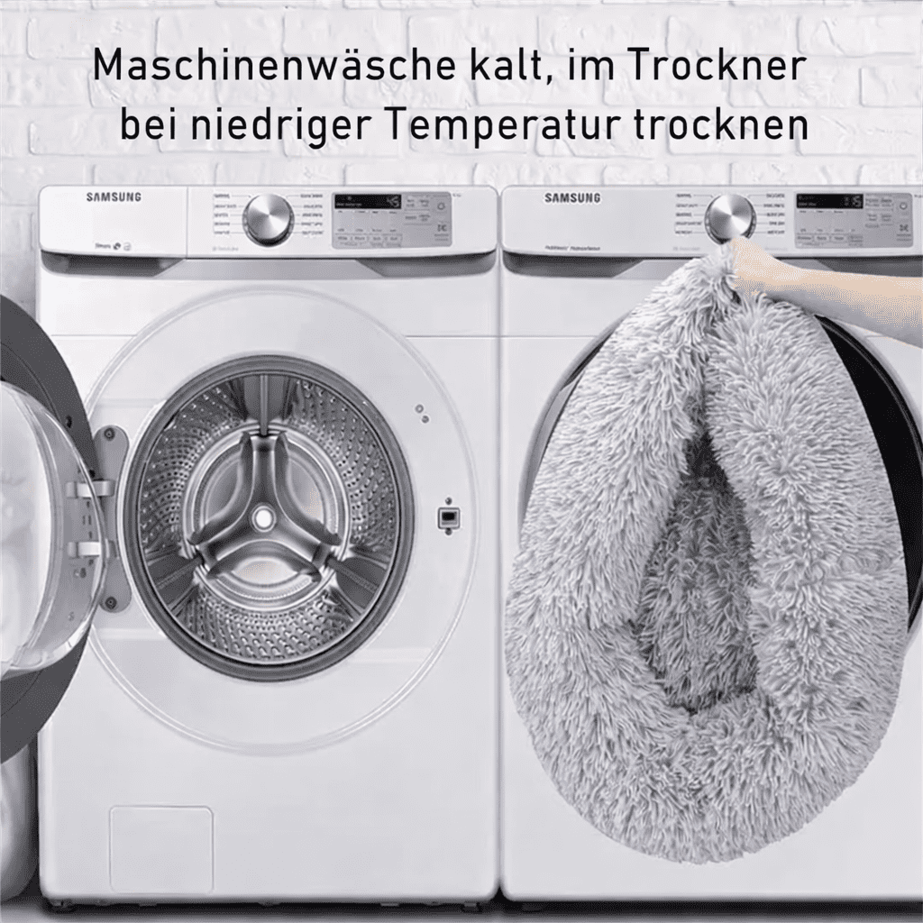 4Pfotenliebe Shop DreamPaw – Flauschiges Katzen- & Hundebett für sicheren, warmen Schlaf