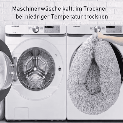 4Pfotenliebe Shop DreamPaw – Flauschiges Katzen- & Hundebett für sicheren, warmen Schlaf