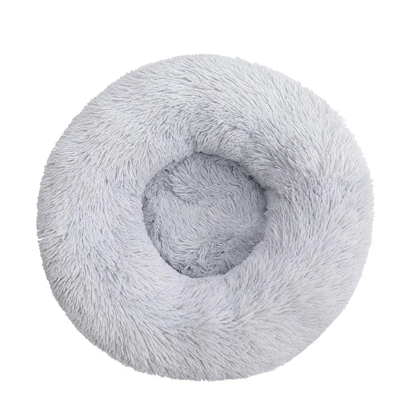4Pfotenliebe Shop hellgrau / S 40CM DreamPaw – Flauschiges Katzen- & Hundebett für sicheren, warmen Schlaf