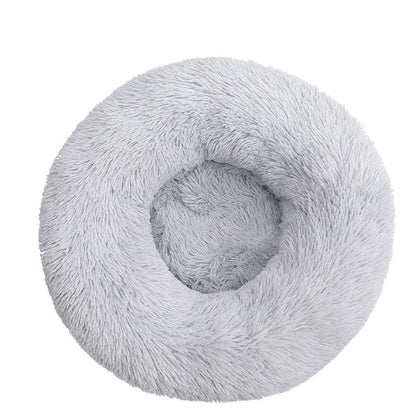 4Pfotenliebe Shop hellgrau / S 40CM DreamPaw – Flauschiges Katzen- & Hundebett für sicheren, warmen Schlaf