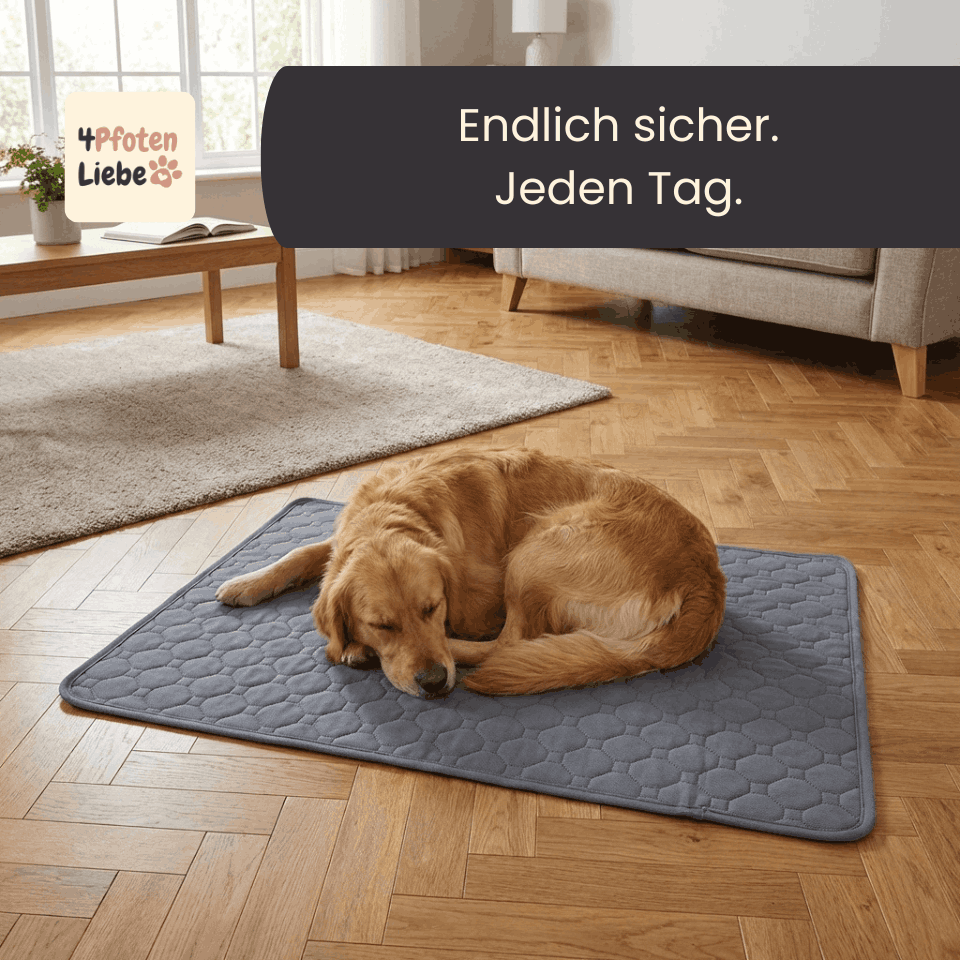 4Pfotenliebe Hunde, Katzen DrySafe Trainings- und Urinmatte für Hunde und Katzen