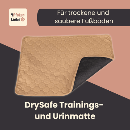 4Pfotenliebe Hunde, Katzen khaki / XS/50x35cm DrySafe Trainings- und Urinmatte für Hunde und Katzen