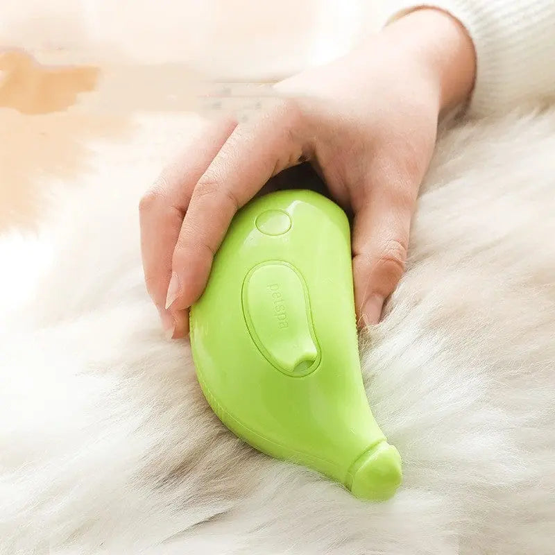 Mein Shop Tierhaarbürste Grün PawfectSteam - 3-in-1 Dampf-Bürste für Hunde & Katzen
