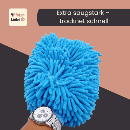 4Pfotenliebe PfotenClean Handschuh - Saubere Pfoten. Sauberes Gefühl.