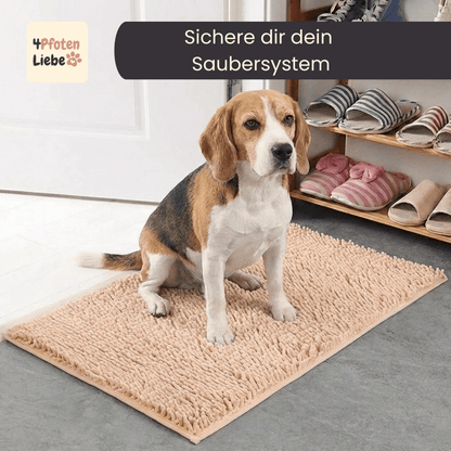 4Pfotenliebe camel / 50x80 cm PfotenStop Schmutzfängermatte - hält Matsch, Dreck und Pfotenabdrücke draußen