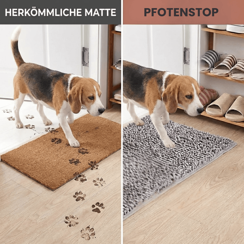 4Pfotenliebe PfotenStop Schmutzfängermatte - hält Matsch, Dreck und Pfotenabdrücke draußen