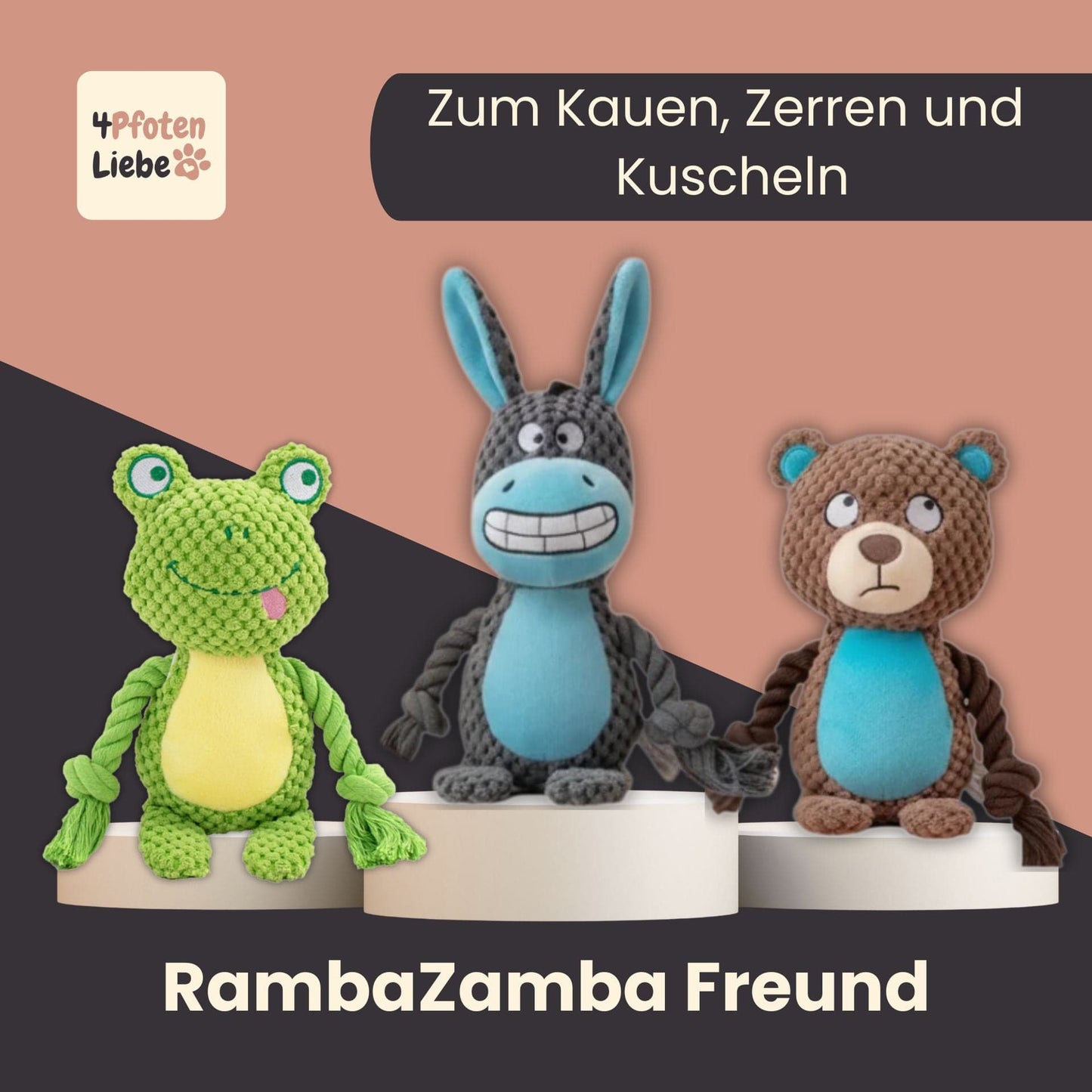 4Pfotenliebe Hunde RambaZamba Freund: Beiß-, Zerr- und Kuscheltier in einem