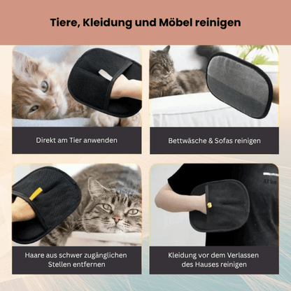 Fellmagnet - der sanfte Handschuh, der 90% loser Tierhaare in Sekunden entfernt